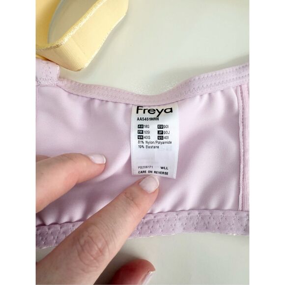 Freya Macaron Yellow Lilac Lace OFFBEAT Side Support Underwire Bra Size 40I NWT - Picture 4 of 4